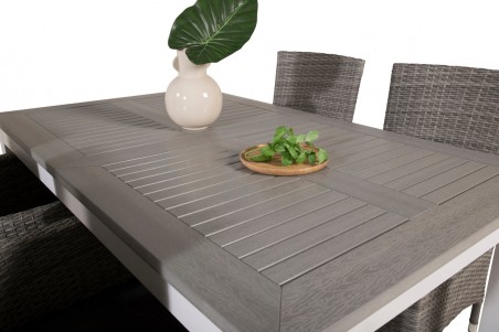 Albany, Malin matgrupp 160/240x100 cm grå/vit Venture Home