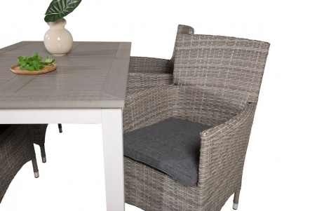 Albany, Malin matgrupp 160/240x100 cm grå/vit Venture Home