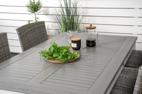 Albany, Malin matgrupp 160/240x100 cm grå/vit Venture Home