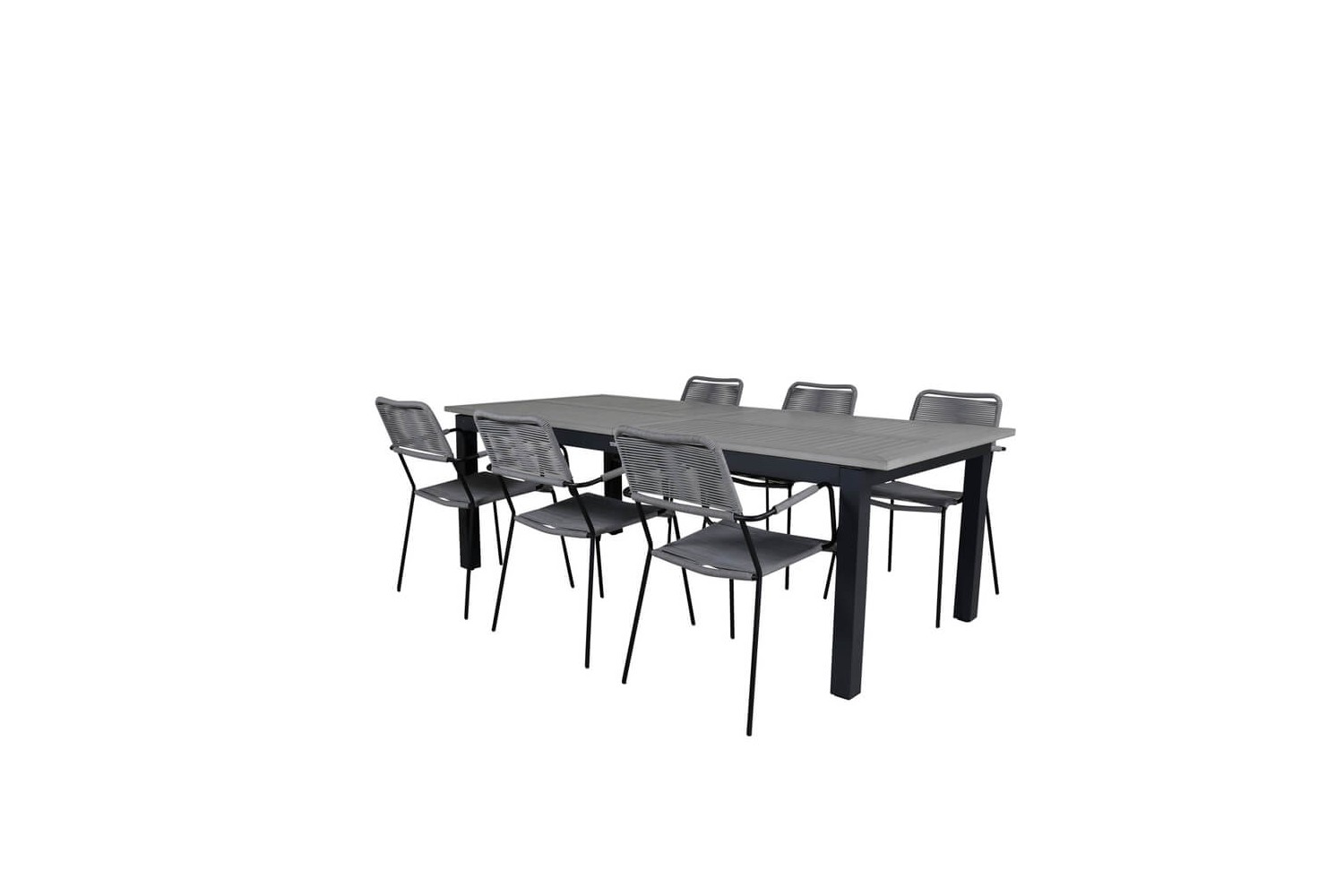 Albany, Lindos matgrupp 224/324x100 cm grå/mörkgrå Venture Home
