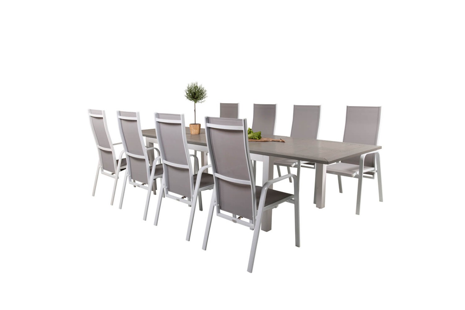 Albany, Copacabana matgrupp 224/324x100 cm grå/vit Venture Home
