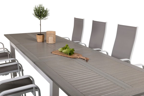 Albany, Copacabana matgrupp 224/324x100 cm grå/vit Venture Home