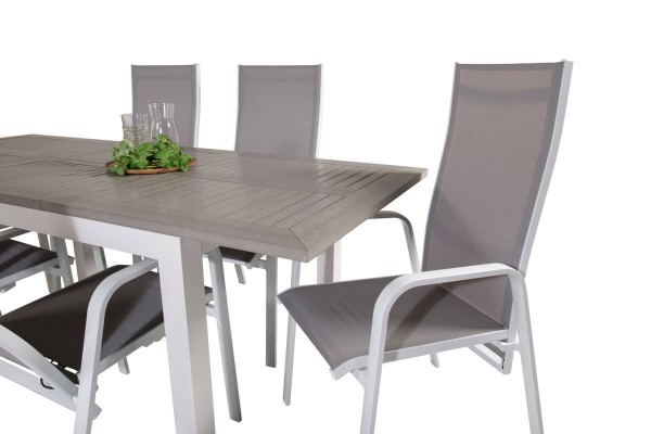Albany, Copacabana matgrupp 152/210x90 cm vit/grå Venture Home