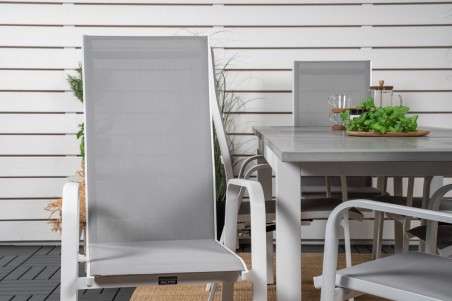 Albany, Copacabana matgrupp 152/210x90 cm vit/grå Venture Home