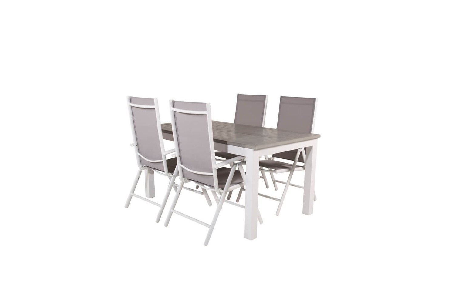 Albany, Break matgrupp 160/240x90 cm grå/vit Venture Home