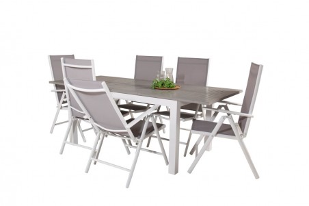 Albany, Break matgrupp 160/240x90 cm grå Venture Home
