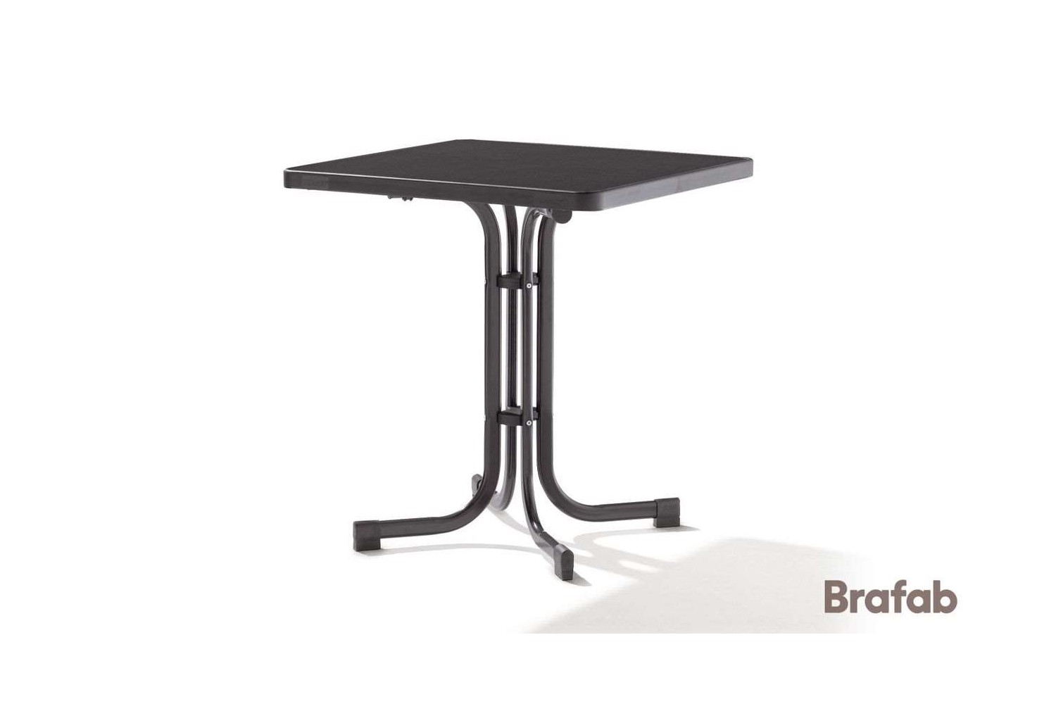 Mecalit bord fällbart 70x70 h72 antracit/svart Brafab