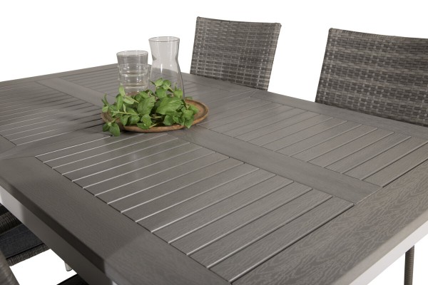 Albany, Anna matgrupp 160/240x90 cm grå/vit Venture Home