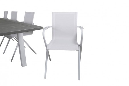Albany, Alina matgrupp grå/vit Venture Home