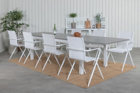 Albany, Alina matgrupp grå/vit Venture Home