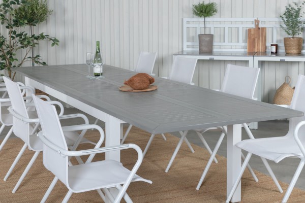 Albany, Alina matgrupp grå/vit Venture Home