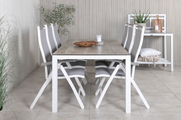 Albany positionsstol 2-pack vit/grå Venture Home