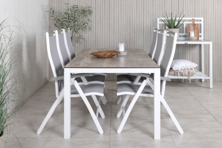 Albany positionsstol 2-pack vit/grå Venture Home
