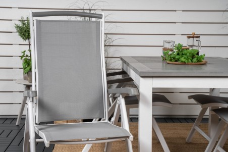 Albany positionsstol 2-pack vit/grå Venture Home