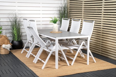Albany positionsstol 2-pack vit Venture Home