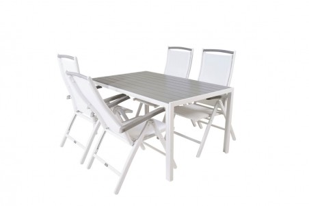 Albany positionsstol 2-pack vit Venture Home