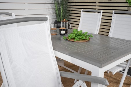 Albany matgrupp vit/grå Venture Home