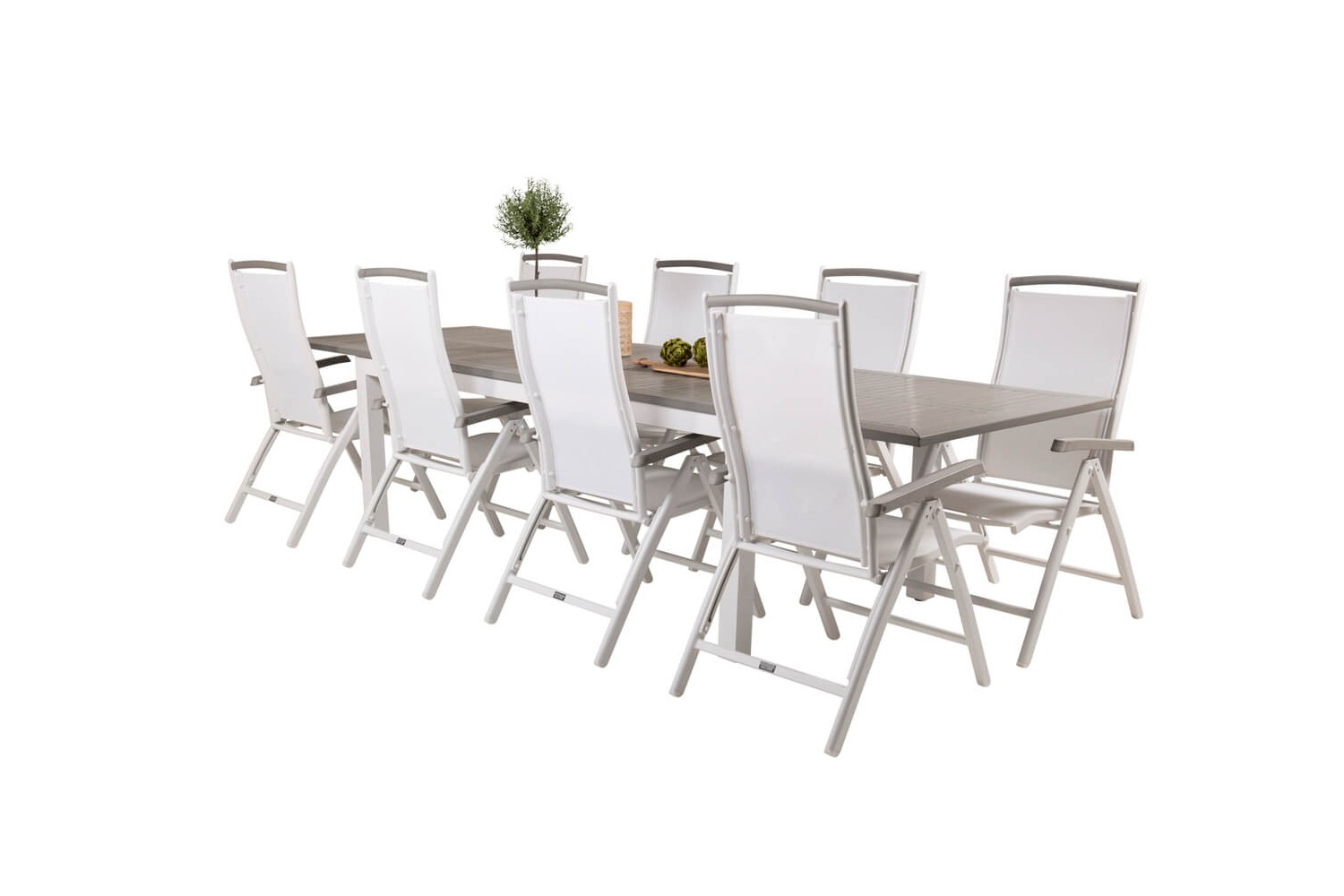 Albany matgrupp 224/324x100 cm vit/grå Venture Home Albany matgrupp 224/324x100 cm vit/grå Venture Home