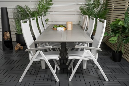 Albany matgrupp 224/324x100 cm vit/grå Venture Home