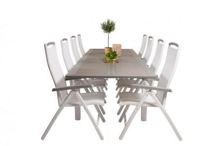 Albany matgrupp 224/324x100 cm vit/grå Venture Home