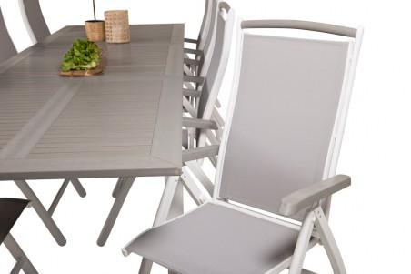 Albany matgrupp 224/324x100 cm grå/vit Venture Home