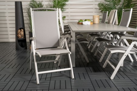 Albany matgrupp 224/324x100 cm grå/vit Venture Home