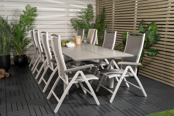 Albany matgrupp 224/324x100 cm grå/vit Venture Home