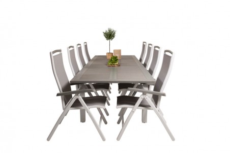 Albany matgrupp 224/324x100 cm grå/vit Venture Home