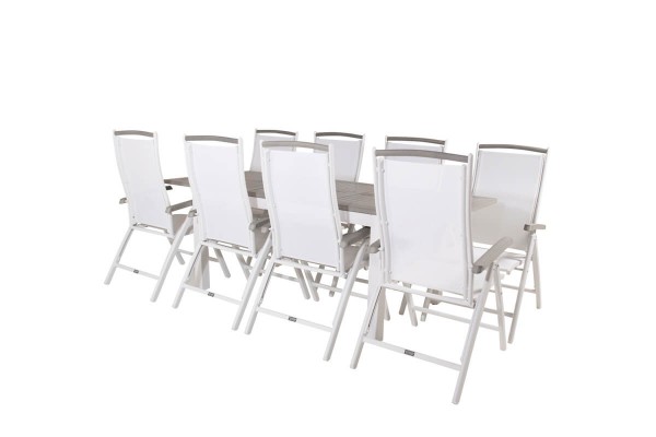 Albany matgrupp 160/240x90 cm vit/grå Venture Home