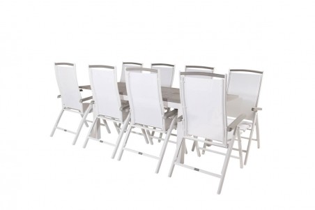 Albany matgrupp 160/240x90 cm vit/grå Venture Home