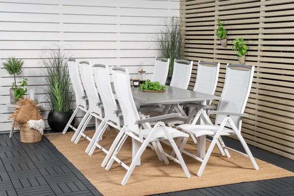 Albany matgrupp 160/240x90 cm vit/grå Venture Home