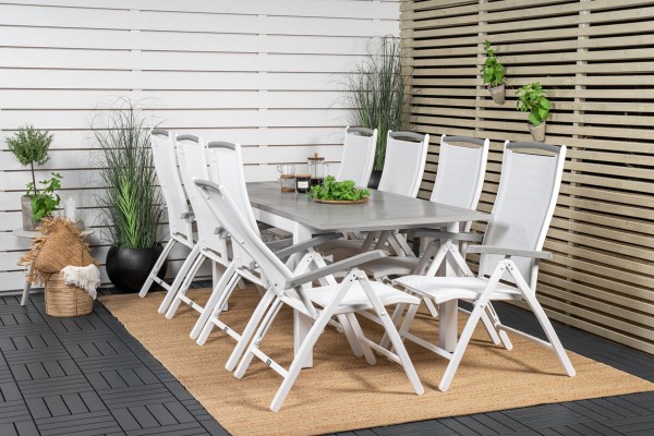 Albany matgrupp 160/240x90 cm vit/grå Venture Home