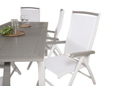 Albany matgrupp 160/240x100 cm vit/grå Venture Home