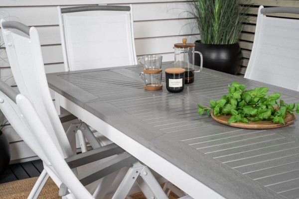 Albany matgrupp 160/240x100 cm vit/grå Venture Home