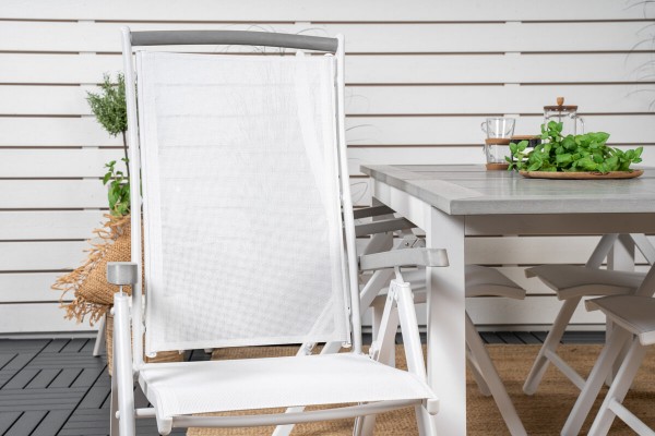 Albany matgrupp 160/240x100 cm vit/grå Venture Home
