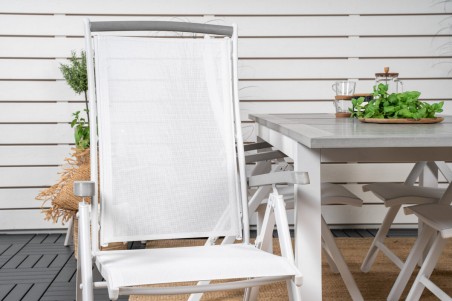 Albany matgrupp 160/240x100 cm vit/grå Venture Home