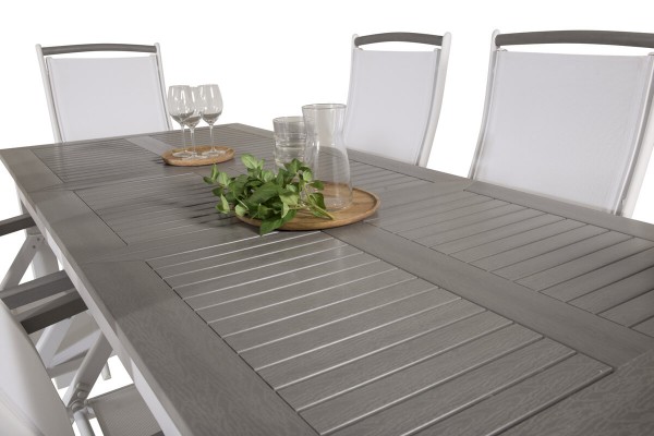 Albany matgrupp 160/240x100 cm vit/grå Venture Home