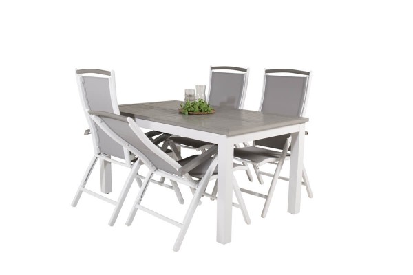 Albany matgrupp 160/240x100 cm grå/vit Venture Home