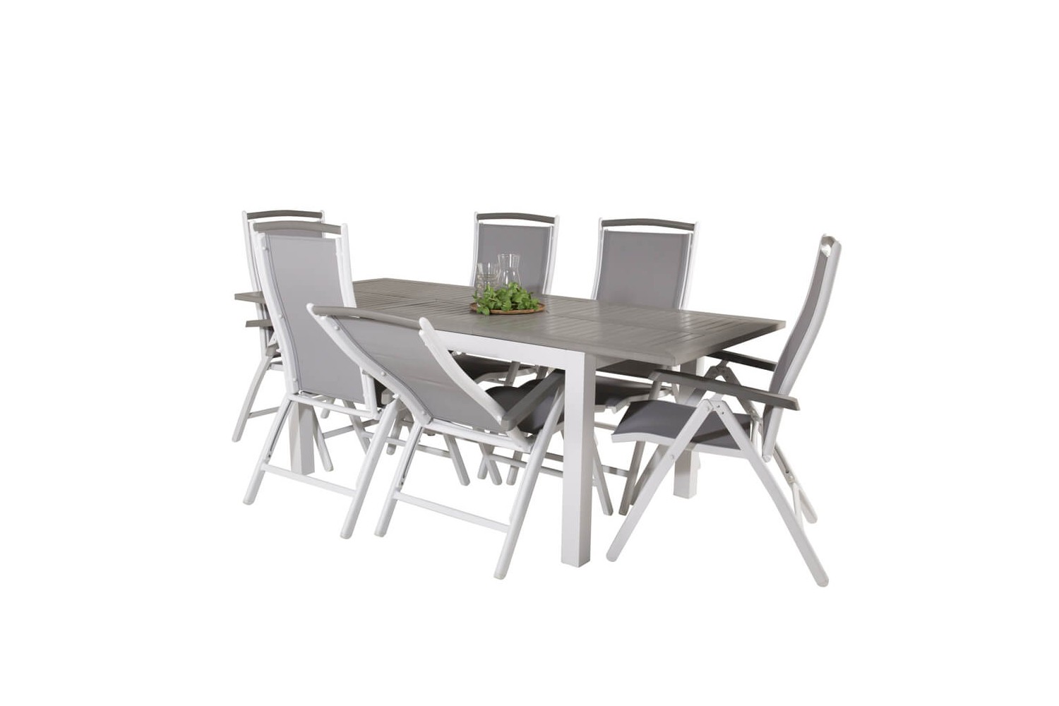 Albany matgrupp 160/240x100 cm grå Venture Home Albany matgrupp 160/240x100 cm grå Venture Home
