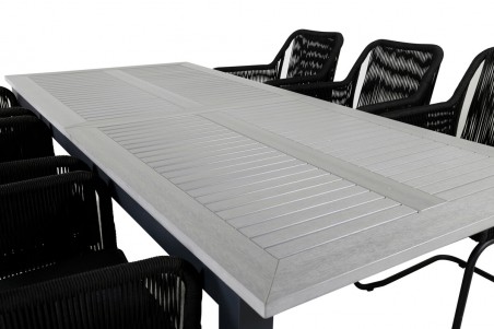 Albany matbord 224/324x90 cm mörkgrå Venture Home