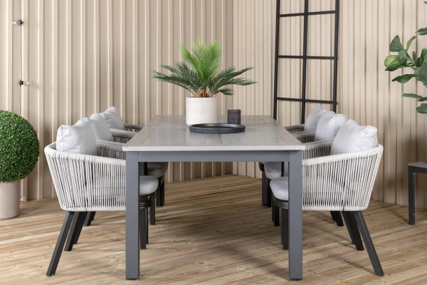 Albany matbord 224/324x90 cm mörkgrå Venture Home