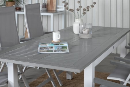 Albany matbord 152/210x90 cm vit/grå Venture Home
