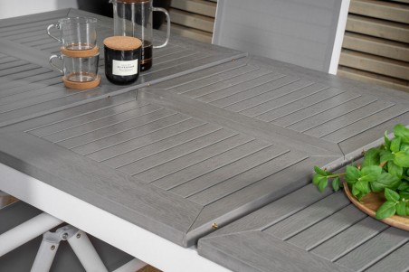Albany matbord 152/210x90 cm vit/grå Venture Home