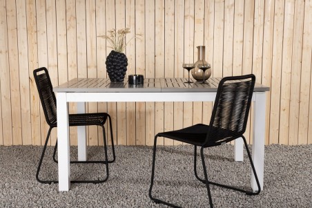 Albany matbord 152/210x90 cm vit/grå Venture Home