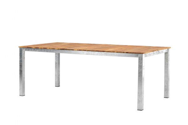 Zenia matbord 200x100x74 cm silver/natur Venture Home