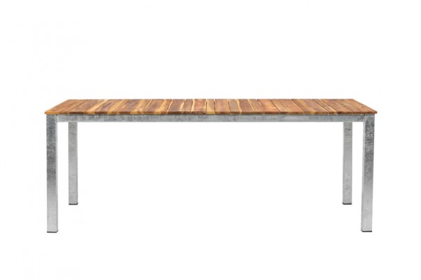 Zenia matbord 200x100x74 cm silver/natur Venture Home