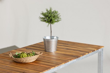 Zenia matbord 200x100x74 cm silver/natur Venture Home