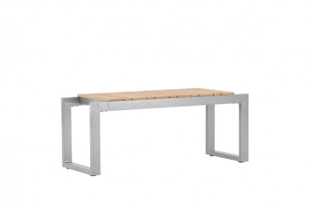Zenia bänk 100x38x40 cm mörkgrå/natur Venture Home