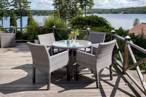 Volta matbord Ø90 cm grå Venture Home