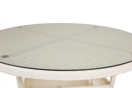 Volta matbord Ø90 cm vit Venture Home